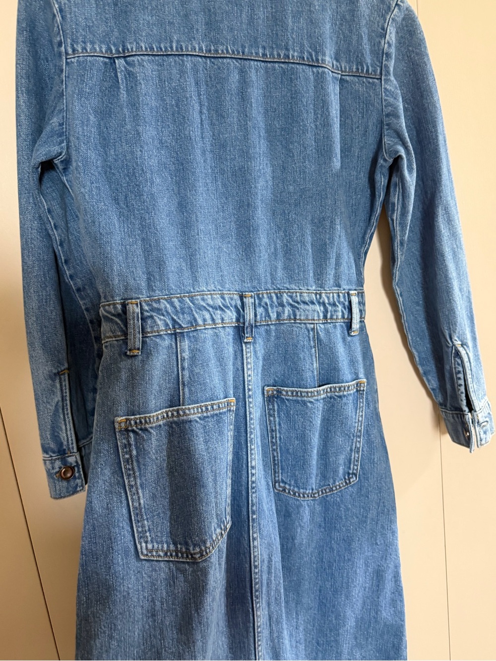 Classic Denim Button-Front Maxi Dress - Picture 6 of 7